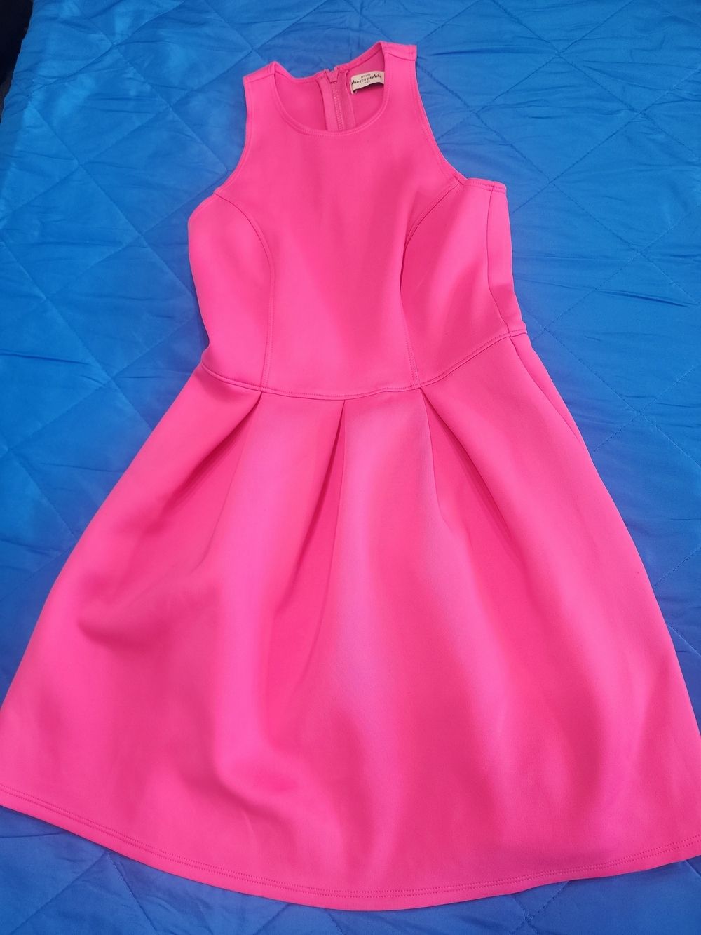 abercrombie kids Neon Pink Fit-and-Flare Sleeveless Dress